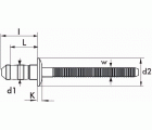 REMACHE HARD GRIP BRALO INOX / INOX CABEZA ALOMADA